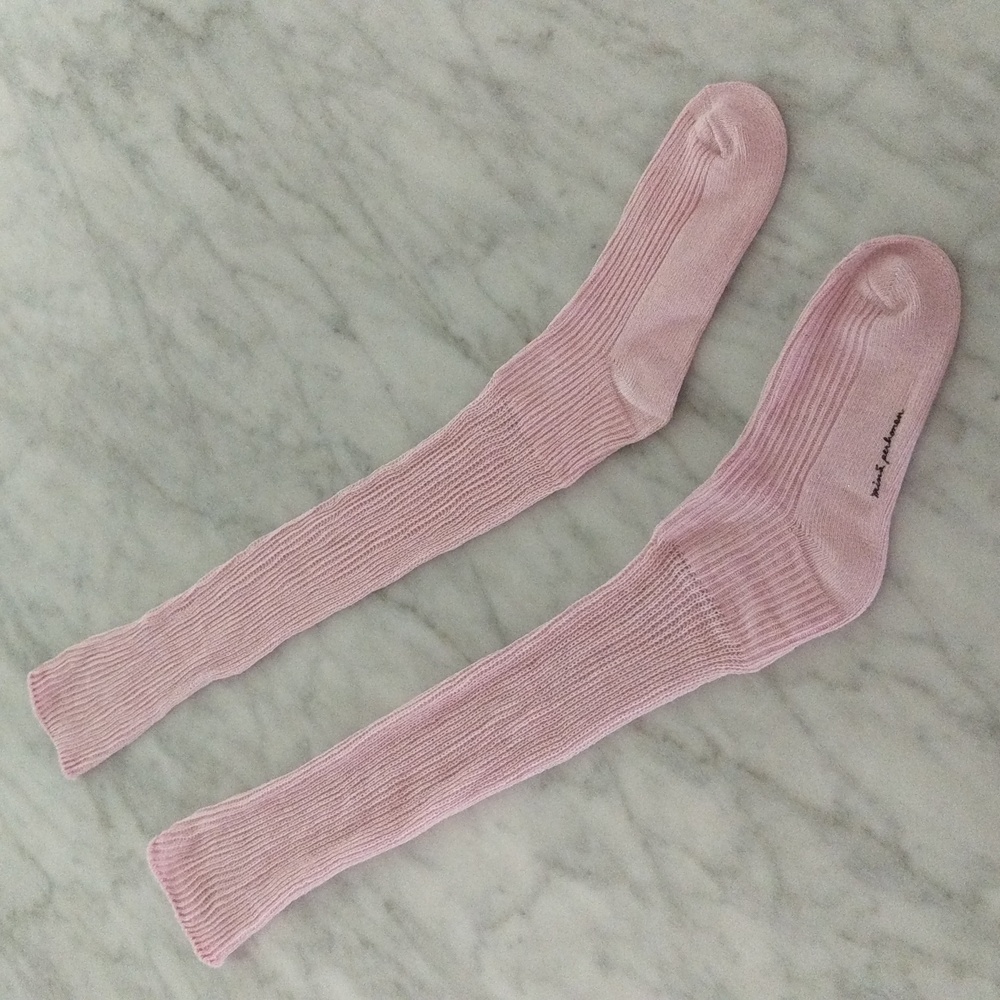 NWOT Japanese Brand Mina Perhonen Pink Sock